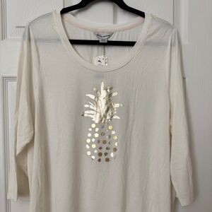 Tommy Bahama  /pull over Crew neck 3/4 sleeves - size XL